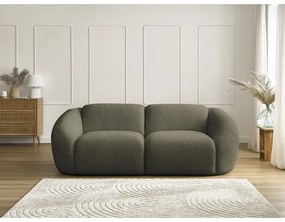 Zielona sofa z materiału bouclé 230 cm Tina – Bobochic Paris