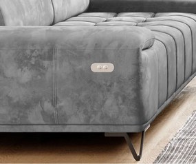 Sofa kanapa PALLADIO z elektrycznym systemem rozkładania siedziska regulowane zagłówki WERSAL