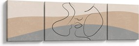 Obraz - Line art kiss (170x50 cm)