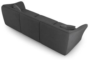 Ciemnoszara sofa z materiału bouclé 292 cm Tokyo – Cosmopolitan Design