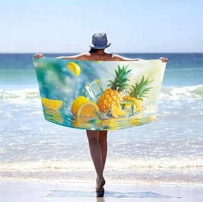 Ręcznik plażowy LEMONADE 100x180 cm kolorowy, 100% mikrofibra