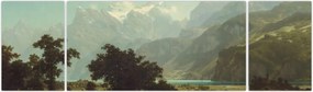 Obraz - Albert Bierstadt, Lake Lucerne, reprodukcje (170x50 cm)