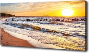 Foto obraz na płótnie Zachód słońca plaża