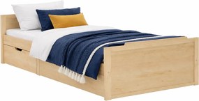 Sosnowe Pojedyncze Łóżko Z Szufladami 90X200 D9-D43