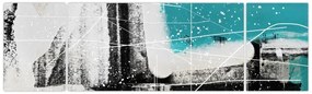 Obraz - Turkusowa abstrakcja (170x50 cm)