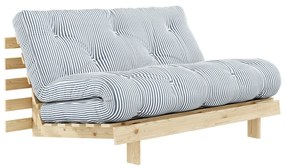 Biała/jasnoniebieska rozkładana sofa 140 cm Roots - Karup Design