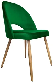 Krzesło ISKAR 2 VELVET zielone/dąb ATOS