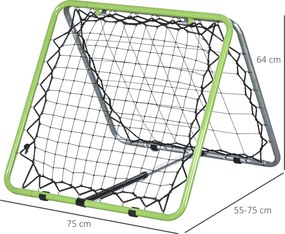 Rebounder Bejsbol Bramka Odbijająca Składana Metalowa Rama Siatkowa Zielona | Aosom PL