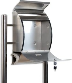 Skrzynka na listy stojąca ze stali nierdzewnej 126 cm