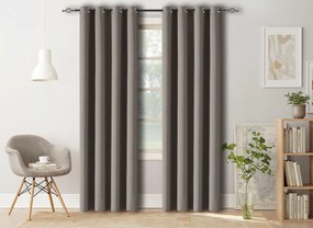Zasłona OXFORD 140x270 cm, szarobrązowa Zawieszanie: Taśma z wiązaniami
