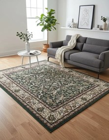 Zielony stylowy dywan w stylu rustykalnym S1-H95