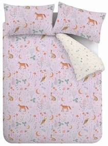 Lawendowa pościel dwuosobowa 230x220 cm Enchanted Twilight Animals – Catherine Lansfield