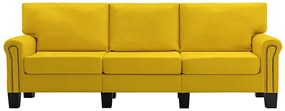 Luksusowa trzyosobowa żółta sofa - Alaia 3X