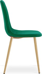 Zielone aksamitne krzesło metalowe Z8-S89