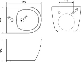 Mexen Carmen bidet wiszący, biały - 35884900