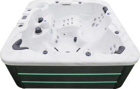 JACUZZI OGRODOWE PREMIUM WANNA  SPA 5-OSOBOWA WHITE OBUDOWA BROWN LED 230x230 CM