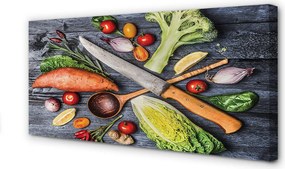 Duży obraz na płótnie Przygotowanie Warzywnego Posiłku