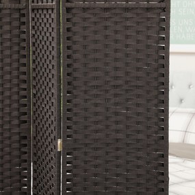 HOMCOM 6-częściowy parawan, składana osłona, ścianka działowa do salonu, sypialni, biura domowego, Brązowy