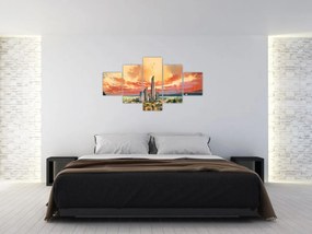 Obraz - Malowane miasto (125x70 cm)