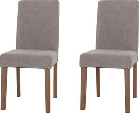 Szenilowe krzesło do jadalni Littau (zestaw 2 sztuk),  jasnoszary, nogi w kolorze naturalnym