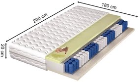 Materac kieszeniowy z lateksem i visco 180x200 - Mornis