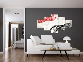 Obraz - Zebry (125x70 cm)