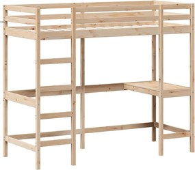 Łóżko piętrowe z biurkiem na dole lite drewno sosnowe 100x200 F4-H31