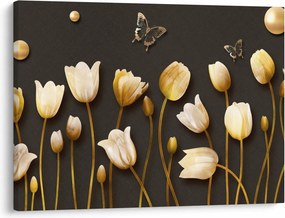 Obraz - Tulipany - abstrakcja (70x50 cm)