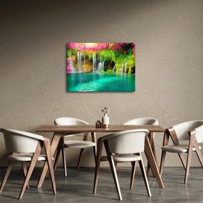 Obraz - Wodospad, Jeziora Plitwickie, Chorwacja (70x50 cm)