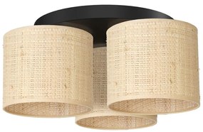 żyrandol natynkowy RATTAN 3xE27/60W/230V z rattanu
