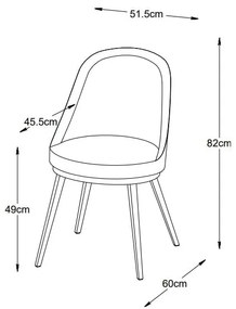 Szare krzesło Gain – Unique Furniture