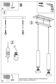 Lampa wisząca LAGOS 2 zielona oliwka SOLLUX  LIGHTING