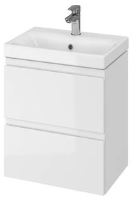 Cersanit S801-229-DSM - Wisząca szafka łazienkowa z umywalką MODUO SLIM biała