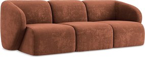 3-osobowa kanapa modułowa - z tkaniny szenilowej - terakota - LANI