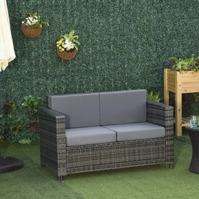 Outsunny sofa z technorattanu z poduszkami