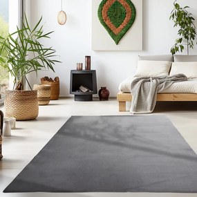 Dywan pluszowy Sky szary 140 cm x 200 cm