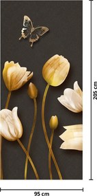Fototapeta na drzwi - Tulipany, abstrakcja (95x205cm)