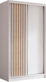Szafa LAMELLO - Biały / Lamele Dąb artisan / Bez lustra / Bez szuflad / 120 cm
