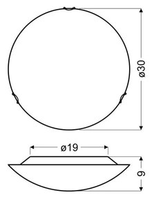 Biała lampa sufitowa ze szklanym kloszem ø 30 cm Circle – Candellux Lighting