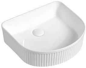 Mexen Grovo umywalka nablatowa ryflowana 41 x 36 cm, biała - 22304200