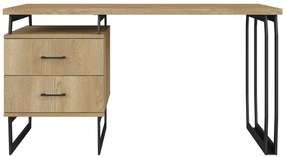Drewniane duże biurko z szufladami 140x60 W9-R55