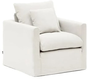 Biały pokrowiec na fotel 92 cm Nora – Kave Home