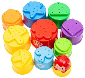 Baby Mix Kubki edukacyjne z melodią, 10 szt.