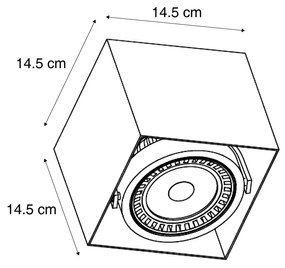 Nowoczesny reflektor natynkowy czarny z możliwością ściemniania LED - Dionysos Nowoczesny Oswietlenie wewnetrzne
