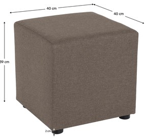 Taboret REGOR, brązowy