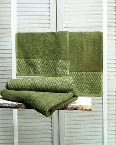 Komplet ręczników Terry 3szt. moss green