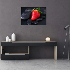 Obraz na szkle - truskawka (70x50 cm)