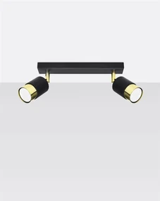 Listwa oświetleniowa NERO 2 czarna/złoty SOLLUX LIGHTING
