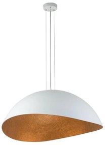 Lampa wisząca SOLARIS 1xE27/60W/230V biała/miedziana na linkę