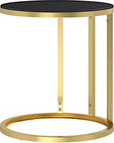 Nowoczesny stolik boczny z czarnym blatem - Moonlight